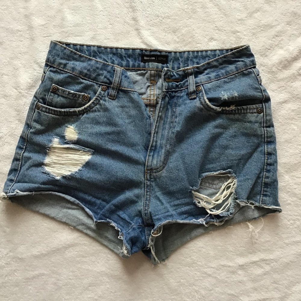 Bluenotes distressed jean shorts